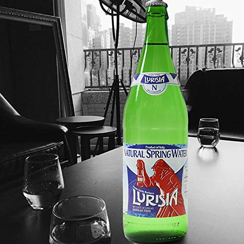 Lurisia Still Natural Spring Mineral Water, 33.8 fl oz (6 Glass Bottles), Perfectly Colorless