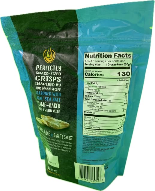 Kokobunch Variety Bundles Of Stonefires Authentic Naan Crisps Flatbread Cracker 4 or 3 Assorted Pack (6oz, 2 Bags of Garlic And
