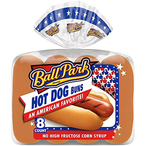 Ball Park White Hot Dog Buns, 8 Count, Hot Dog Buns, 14 Oz Bag