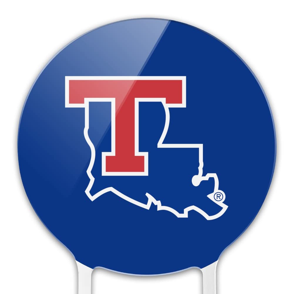GRAPHICS & MORE Acrylic Cake Topper - Louisiana Tech Bulldogs - Multi - One Size