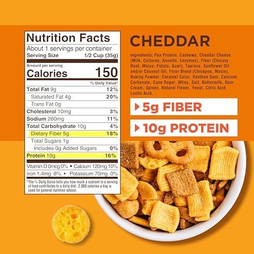 Catalina Crunch Protein Grab & Go Snack Mix with Cheese Crisps | 16g Protein, 2g Sugar per Pouch | Good Source of Fiber, Keto, G