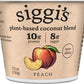 siggis Plant-Based Coconut Blend, Peach, 5.3 oz. Cup - Single Serving Dairy Free Snack, More Protein Than Sugar