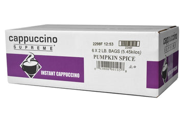 Cappuccino Supreme 6 x 2 lb bags Pumpkin Spice Instant Cappuccino Mix