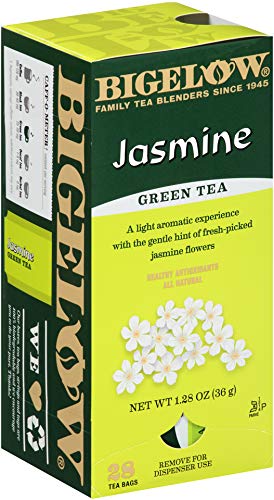 Bigelow Green Tea with Jasmine, Premium Bagged, Antioxidant-Rich, 28 Count (Pack of 6)