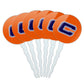 Carroll University Secondary Logo Cupcake Picks Toppers Decoration Set of 6