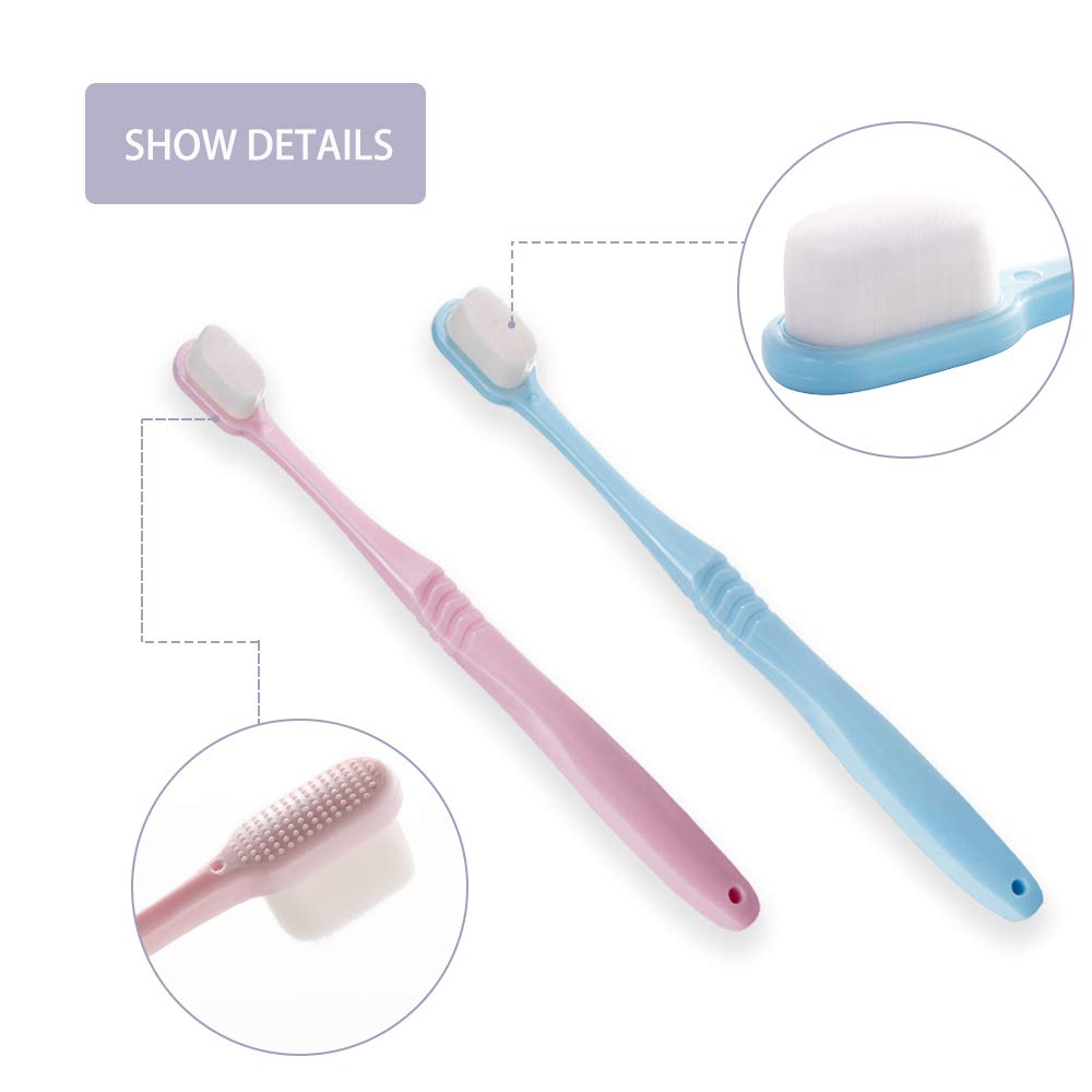 Di Qiu Ren Extra Soft Toothbrush For Sensitive Gums, Manual Toothbrush With 8 Tubes Of 10000 Soft Floss Bristle For Gum Care, Pr