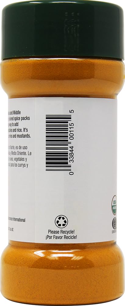 Badia Organic Turmeric Powder, 7 Oz - Rich In Curcumin, Perfect For Cooking, Smoothies, And Wellness