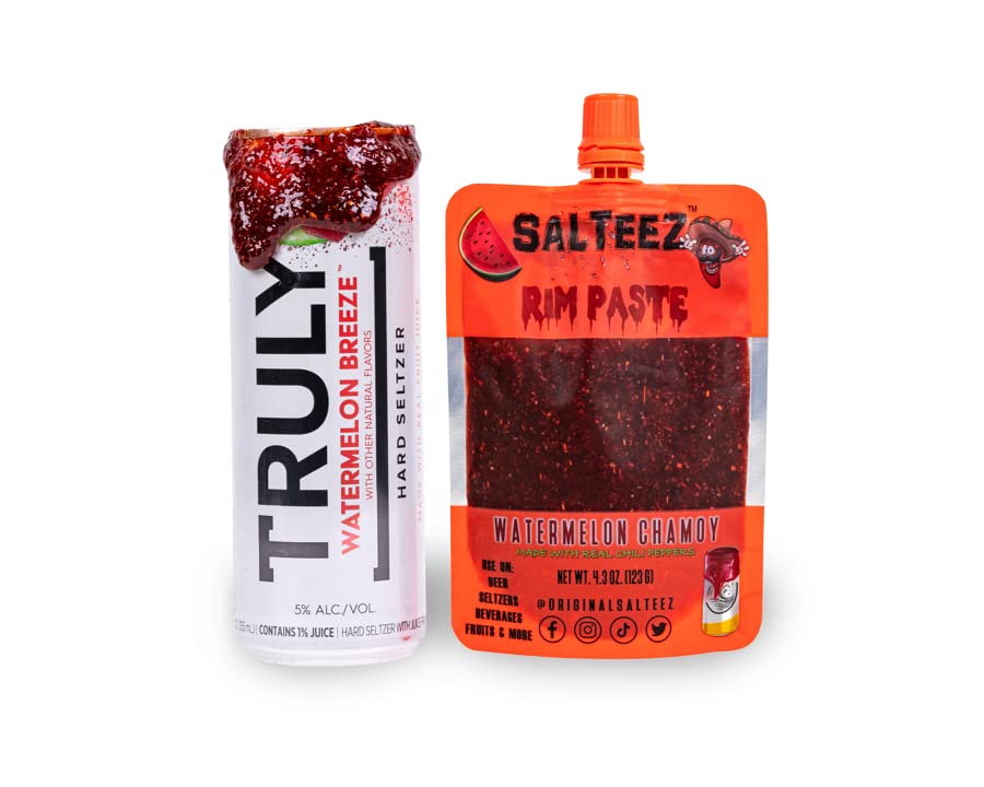 Salteez Rim Paste - Watermelon Chamoy Rim Paste for your Beers, Seltzers, Drinks, Snacks, and more! (2 Pack)