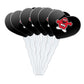 GRAPHICS & MORE Cupcake Picks Set of 6, Acrylic, Heart Shape, W Kentucky University, One Size