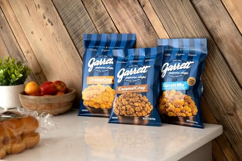 Garrett Popcorn Chicago Classic Cheddar And Caramel Mix, Large Online Retailer Limited Availability 4 Pack, 6.0Oz, Gluten Free, Sweet And Savory Snack, Garrett Mix Gourmet Popcorn