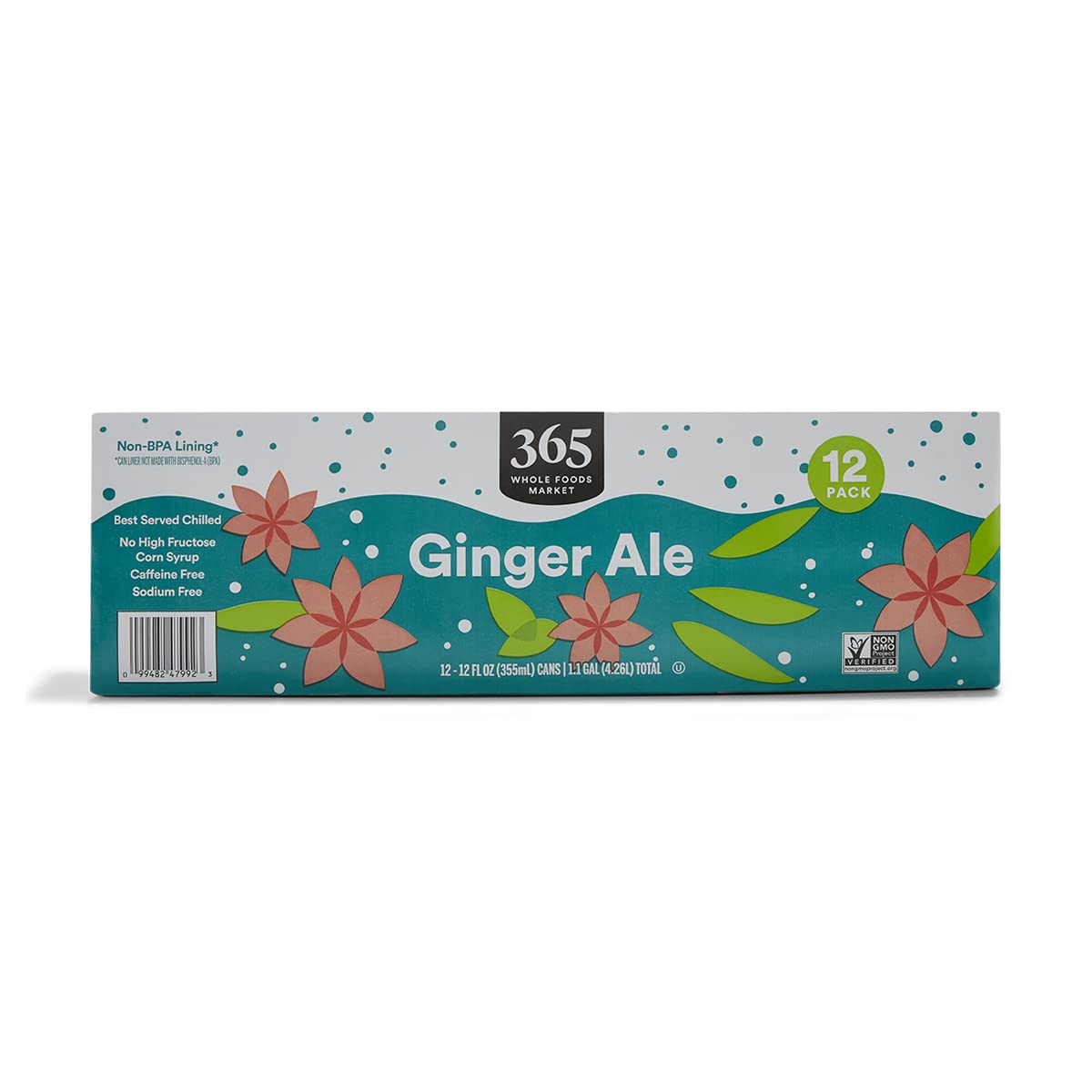 365 by Whole Foods Market, Ginger Ale Cans, 12 Fl Oz (Pack of 12)