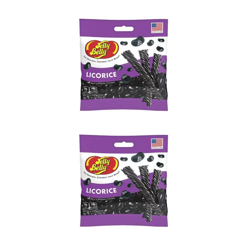 Generic Jelly Beans Black Licorice - 2 Pack - 3.5oz Bags - Perfect Nostalgic Snack!