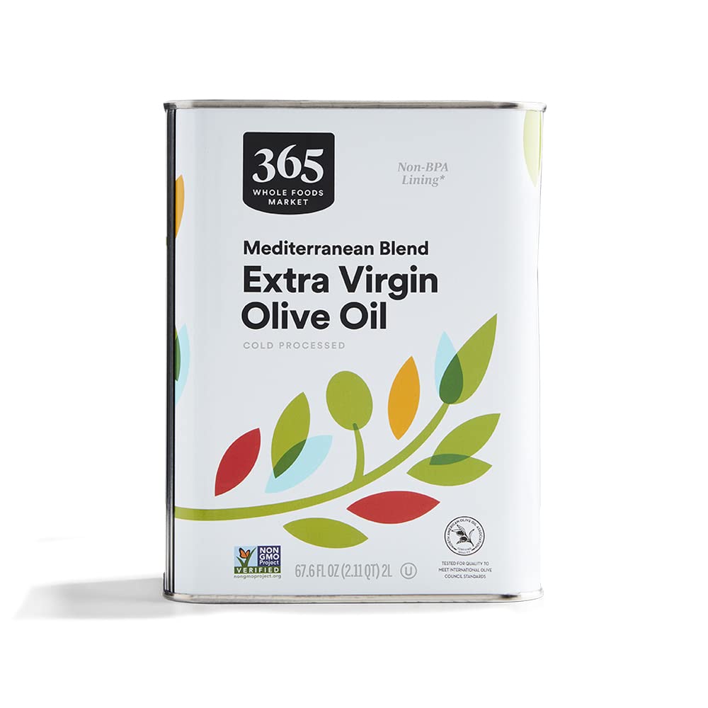 365 by Whole Foods Market Mediterranean Blend Extra Virgin Olive Oil, 67.6 Fl Oz - Premium Quality Olive Oil for Cooking and Dressing
