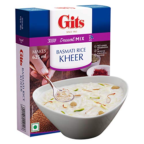 Gits Instant Rice Kheer Dessert Mix  Pure Veg  Indian Sweet And Dessert Ready Mix 100G