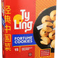 Ty Ling Fortune Cookies, 3.5 oz Box, 180 Individually Wrapped Cookies, 12 Packs of 15 Cookies Each, Model 2508