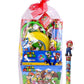 Mario Prefilled Gift Basket with Toys, Jelly Beans Candy and Bonus Mario Tube Topper for Kids, Tweens, Teens