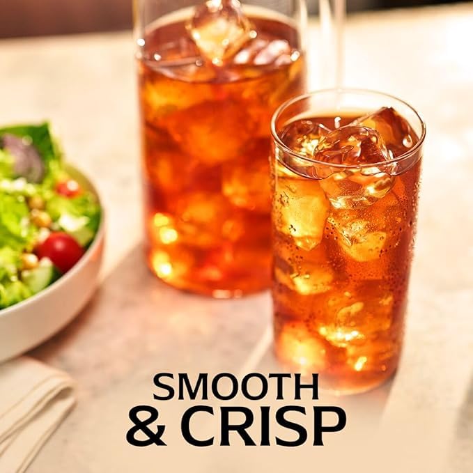 Lipton Zero Sugar Iced Tea Mix  Peach Flavor Black Iced Tea  Makes 10 Quarts (Pack of 6)