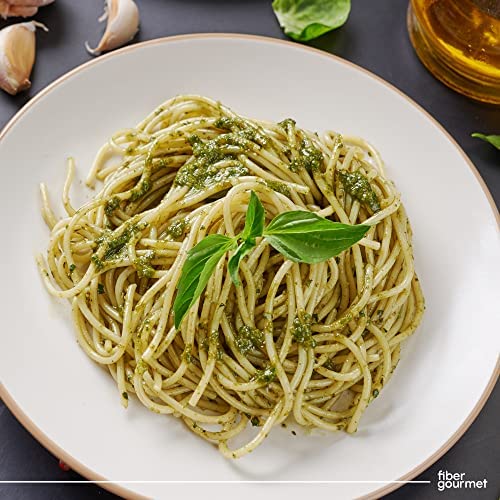 Fiber Gourmet Pasta - Light Spaghetti Pasta - Low Net Carb  Fiber-Rich  Low Calorie  Healthy Pasta - Made in Italy  Kosher  Vegan  Non-GMO - 8 Oz  Pack of 6