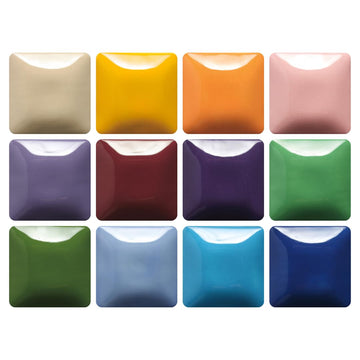 Mayco Stroke & Coat Wonderglazes 12-Color Set #1, 12 Pints, Low/Mid-High Fire (SC) Liquid Ceramic Pottery Glazes for Wet/Unfired