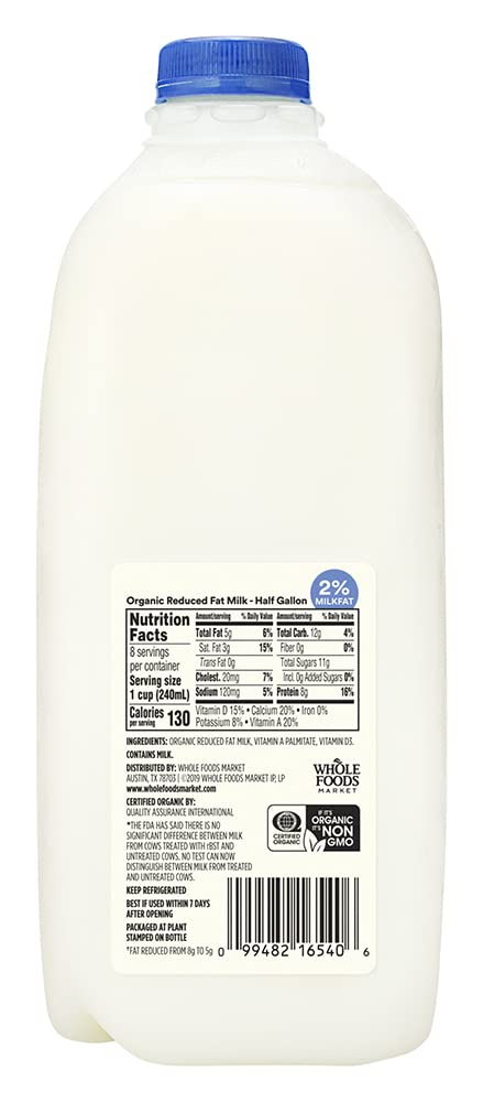 365 by Whole Foods Market, Organic 2% Reduced Fat Milk, 64 Fl Oz