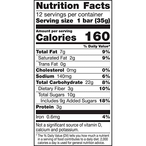 Nature Valley Soft-Baked Oatmeal Squares, Peanut Butter Breakfast Snacks, 12 Ct, 14.88 Oz