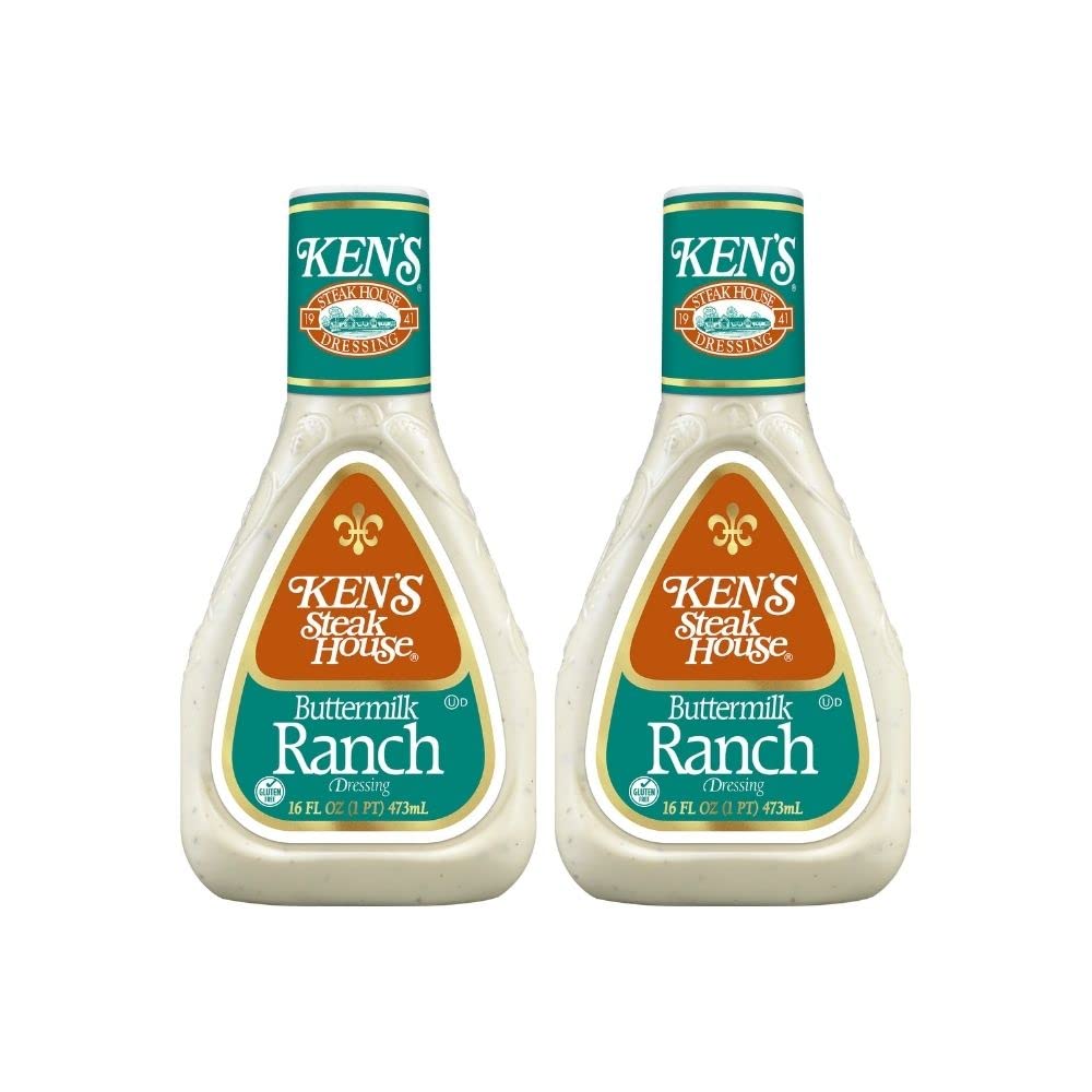 Ken's Steak House Buttermilk Ranch Dressing, 16 FL OZ (Pack of 2)