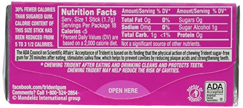 Trident Bubble Gum 14 Stick (15) Count (Original Version) (Original Version)