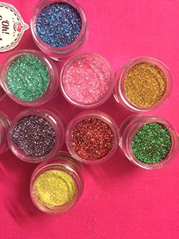 Disco Cake Hologram Set (12 Colors) 5 Grams Each Container, For Cakes, Cupcakes, Fondant, Decorating, Cake Pops By Oh! Sweet Art