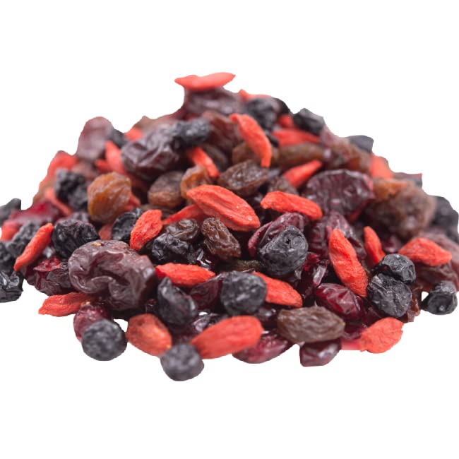 Gerbs Super 5 Dried Fruit Snack Mix 14 Oz. Premium | Top 14 Food Allergy Free | Resealable Bulk Bag | Made In Usa | Dried Blueberry Cranberry Cherry Raisin Goji Berries Trail Mix | Gluten Peanut Free