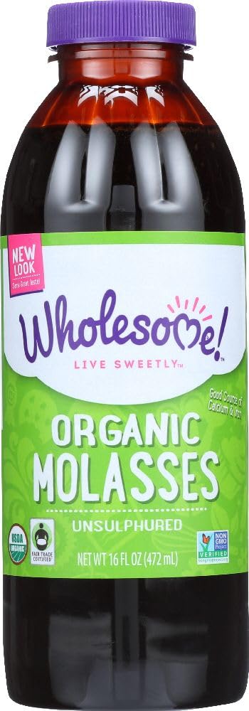 WHOLESOME SWEETENERS Molasses Blackstrap ORG F, 16 OZ, PK- 12
