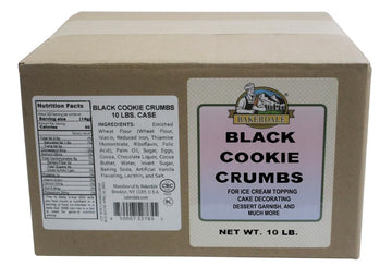 Bakerdale Black Cookie Crumbs Chocolate Dirt for Crust, Garnish, and Toppings, 10 Lbs. Box