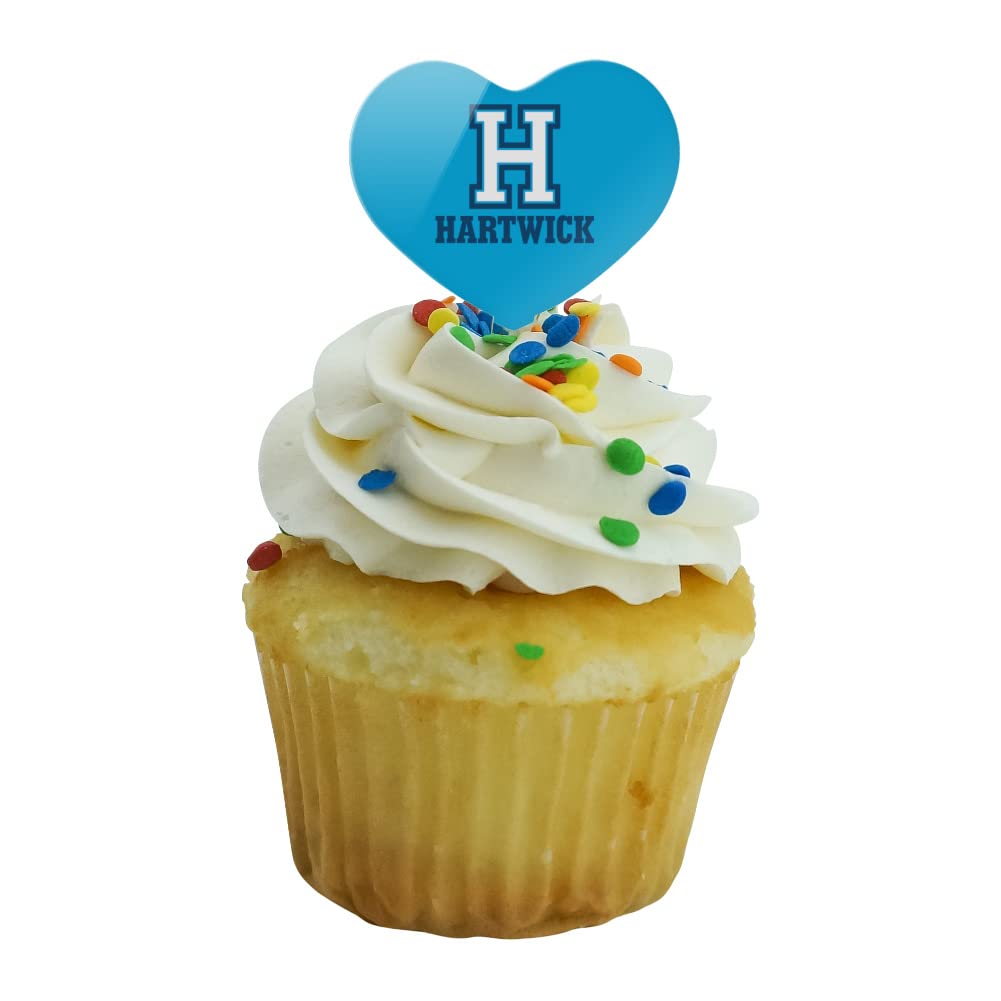 GRAPHICS & MORE Cupcake Picks Set of 6 - Acrylic Heart Love Decoration - Hartwick College