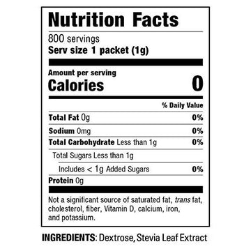 Stevia In The Raw Zero-Calorie Sweetener, 800 Ct.