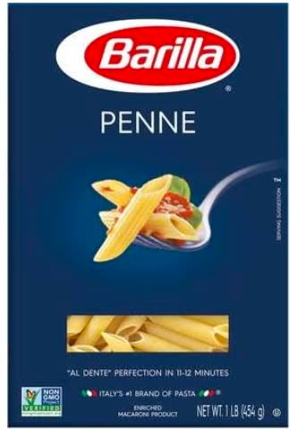 Barilla Pasta, Penne, Rigatoni, Cellentani, and Farfalle, 16 Ounce (Pack of 4) - with Make Your Day Mini Bamboo Spatula