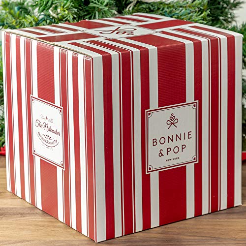 Christmas Popcorn Gift Tin - Gourmet Food Gifts - Plays Music - Chocolate & Popcorn Gift Tin, Holiday Basket - Nut Er Suite- Bonnie And Pop