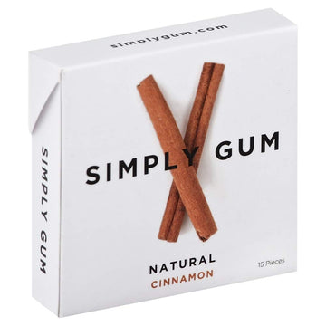 Simply Gum Natural Chewing Gum (Cinnamon, 15 Count (Pack Of 1))