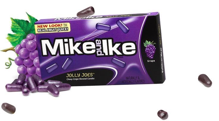 MIKE AND IKE Jolly Joes G  Chewy Candies - Pack of 3 - Theater Boxes - 10.9 x 5.7 x 16 cm