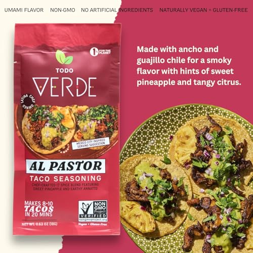 Todo Verde Taco Seasoning - Al Pastor | Gourmet Taco Seasoning With Sweet Pineapple And Black Garlic | Vegan, Gluten Free, Prese
