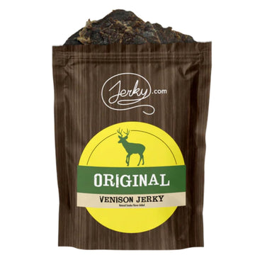 Jerky.com's Exotic Original Venison Jerky - Wild Game Meat Snacks, Exotic Snacks, High-Protein, All-Natural, No Added Preservati