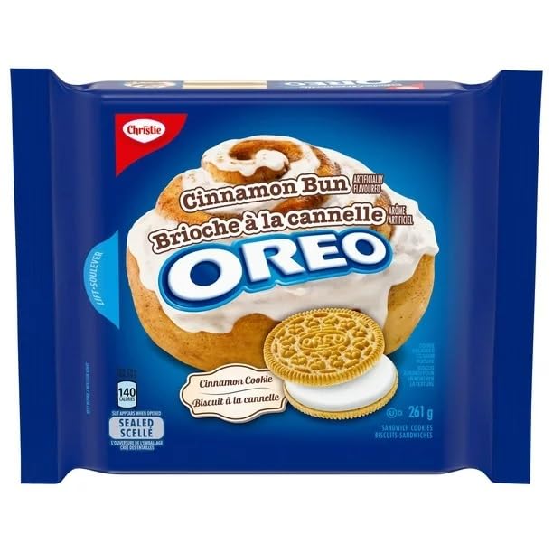 Oreo Cinnamon Bun Sandwich Cookies 261G {Imported From Canada}