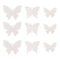 Gyufise 50Pcs Wafer 3D White Cupcake Toppers Diy Realistic Butterfly Dessert Decoration For Birthday Party Wedding Food Decorati