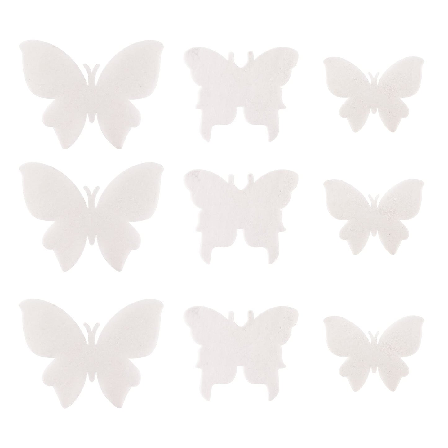 Gyufise 50Pcs Wafer 3D White Cupcake Toppers Diy Realistic Butterfly Dessert Decoration For Birthday Party Wedding Food Decorati