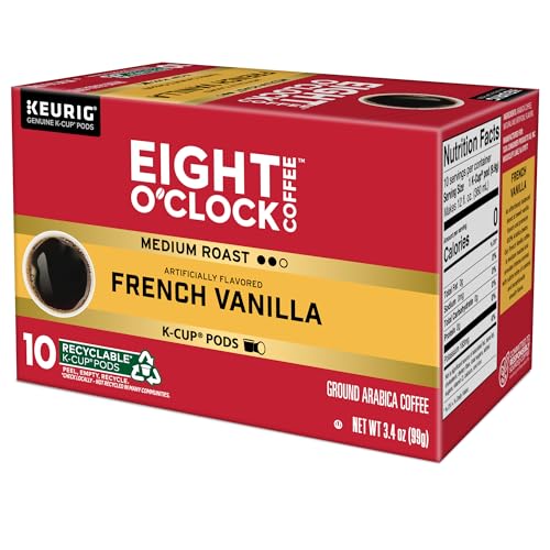 Eight OClock Coffee French Vanilla  Single-Serve Coffee K-Cup Pods  Medium Roast  60 Count