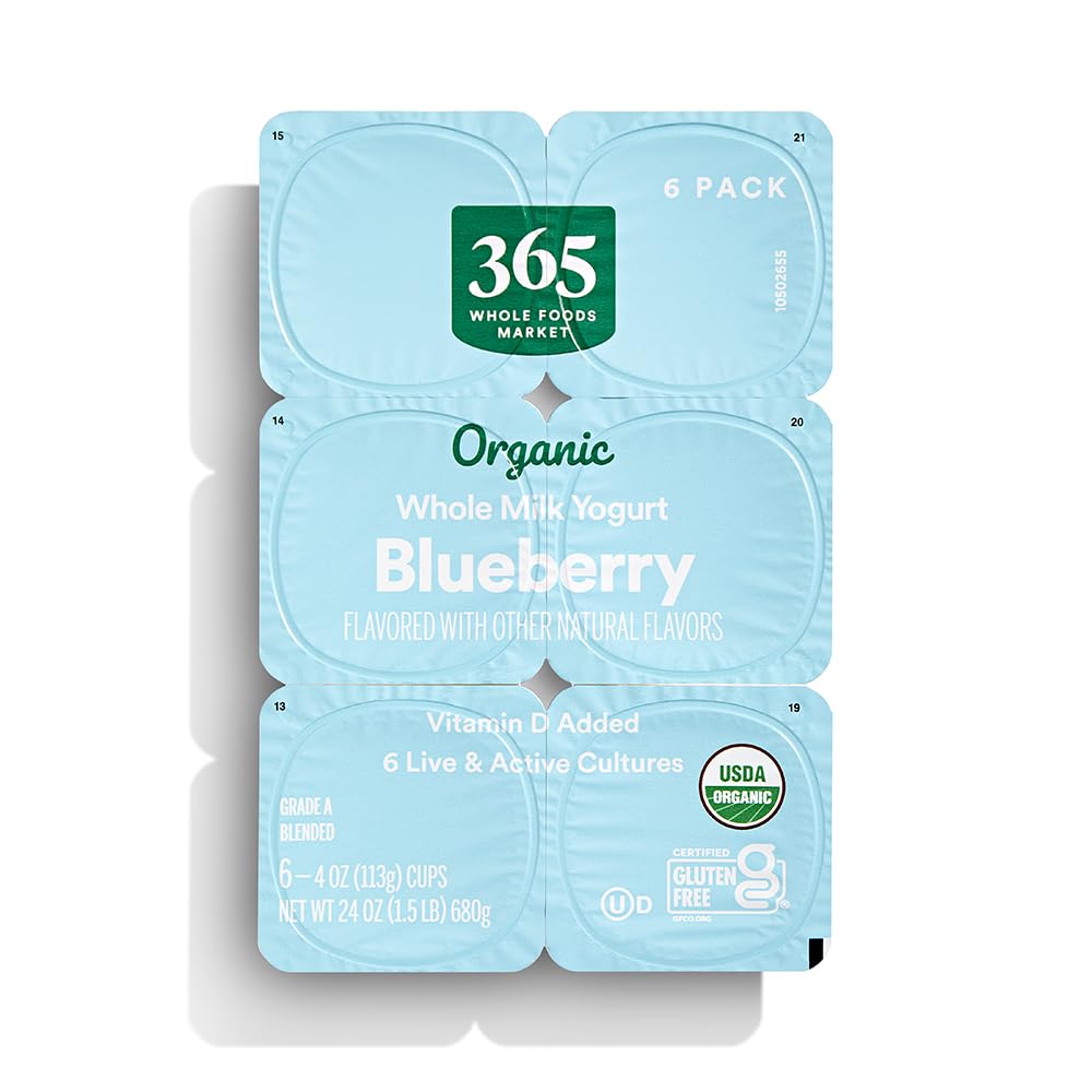 365 Everyday Value OG Blueberry Whole Milk Yogurt, 24 oz