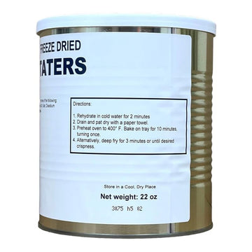 Military Surplus Freeze Dried Real Potato Tater Tots - #10 Can - 22 oz - 25+ Year Shelf Life - Emergency Food Supply - Ready to