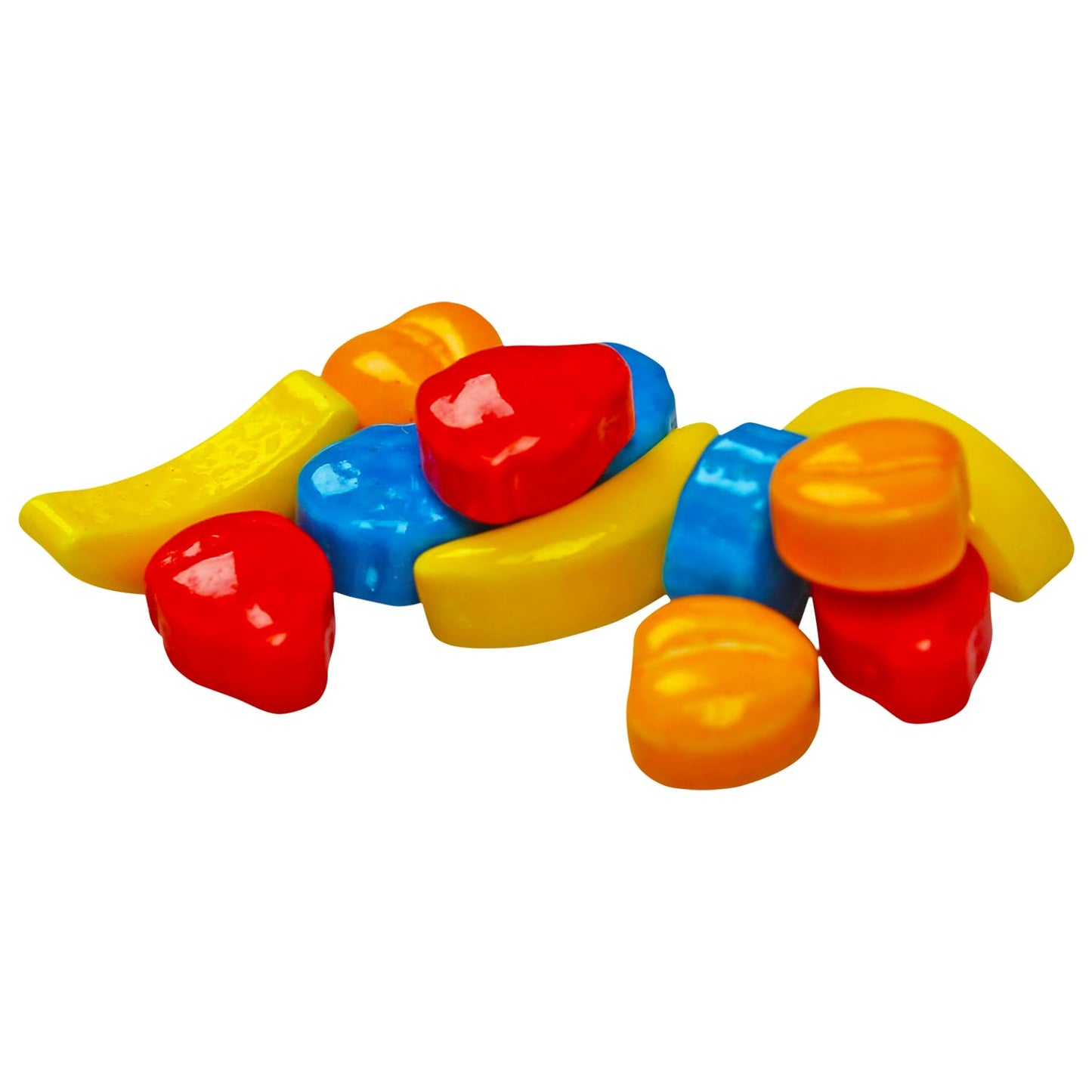 Fruit Shaped Hard Candy - 2 Pounds - Kids Candies for Buffet - Unwrapped Gumball Machine Refills - Classic Candy Bar Candy - Banana  Strawberry  Peach  Blueberry Flavors