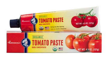 Giovannis Organic Double Concentrated Tomato Paste - 12-Pack Case (4.5 Oz Tubes) | Made In The Usa With San Joaquin Valley Vine-