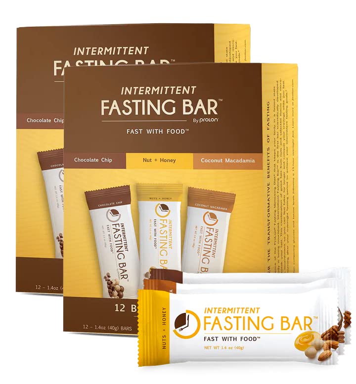 Prolon Fast Bars | Keto  Gluten Free  Dairy Free  Plant Based Protein  For Intermittent Fasting | Developed To Not Break A Fast | Variety Pack | Nuts & Honey  Chocolate Chip  Coconut Macadamia  24 Ct