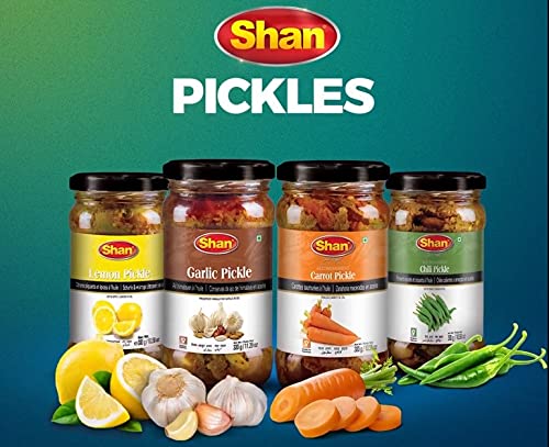 Shan Mixed Pickle - Spicy Vegetables in Oil - 10.58 oz (300g) - Vegetarian - Airtight Pet Jar