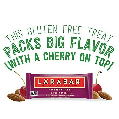 LÄRABAR Cherry Pie Fruit & Nut Bar, Gluten Free Vegan, 1.7 oz, 16 Count